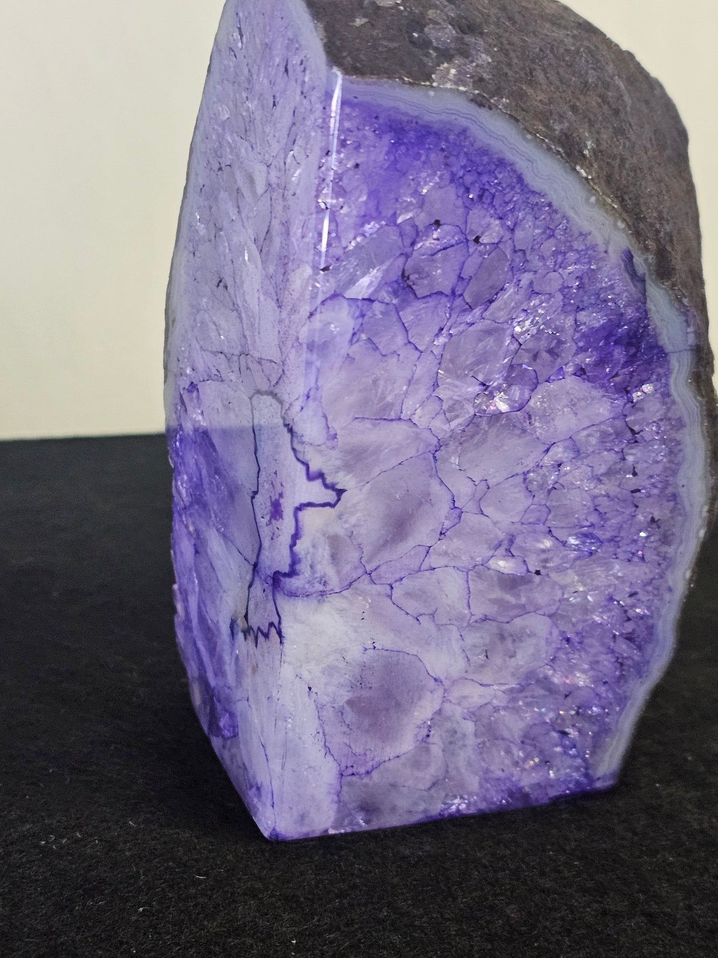 Agate polished bookends