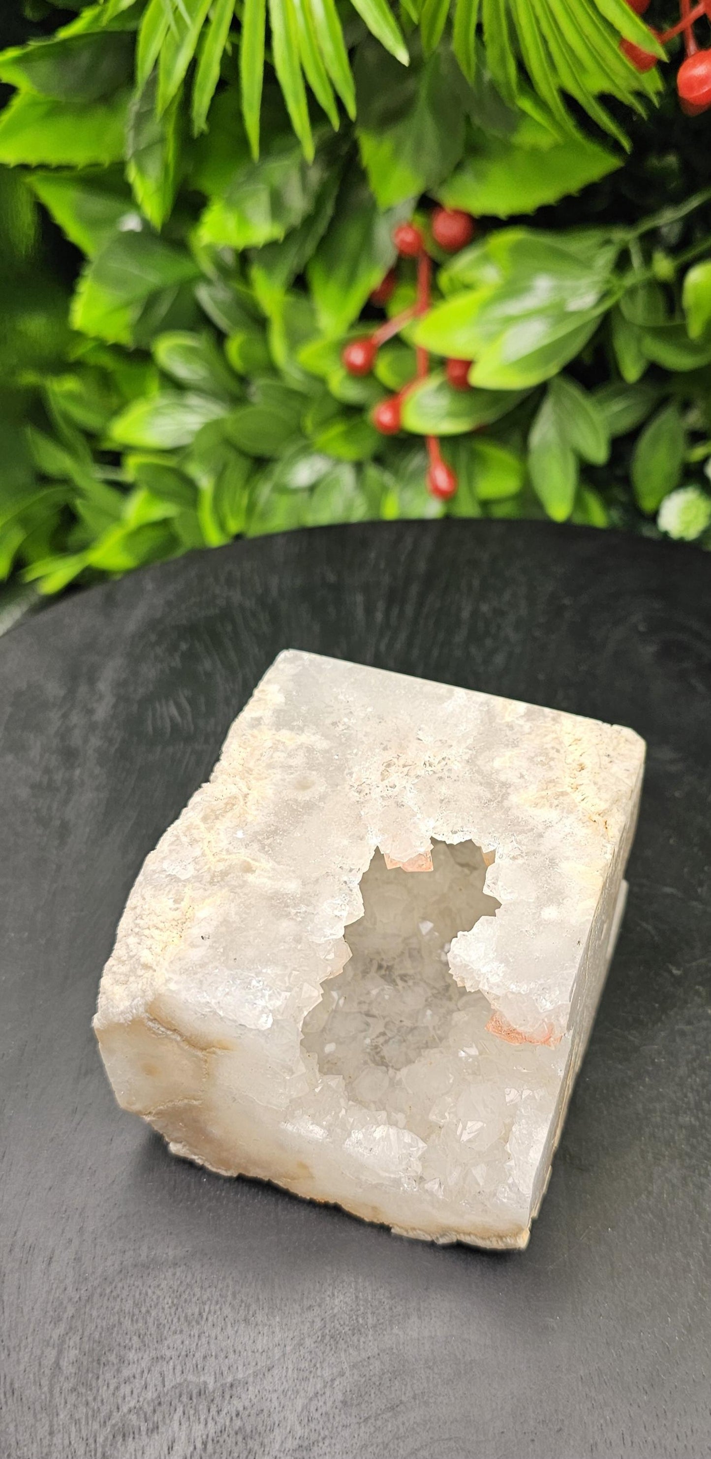 Sugar Snow Quartz Large Druzy Tower