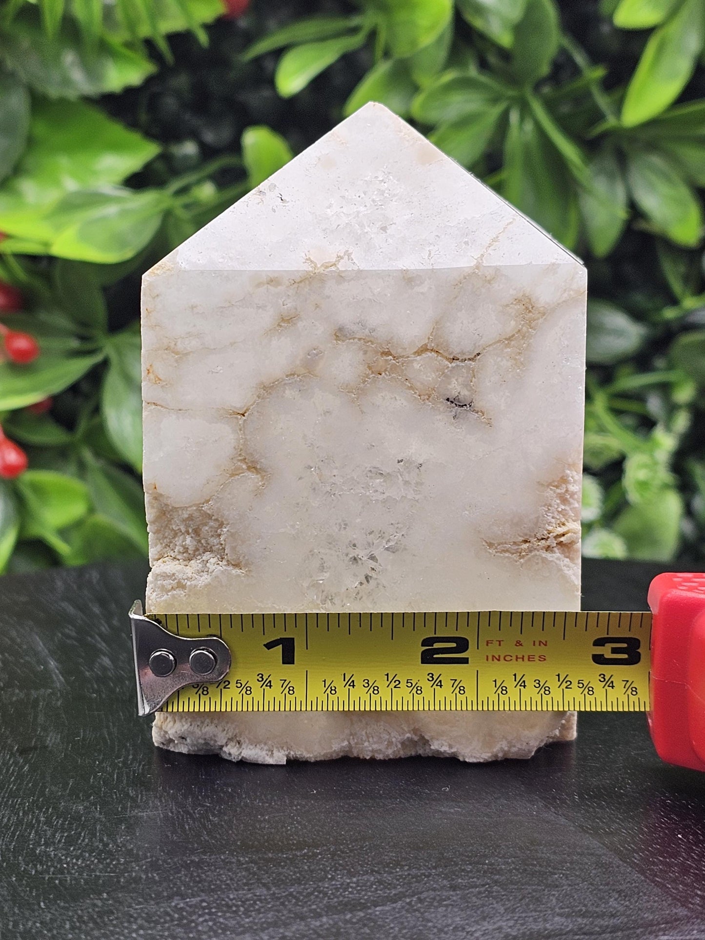 Sugar Snow Quartz Large Druzy Tower
