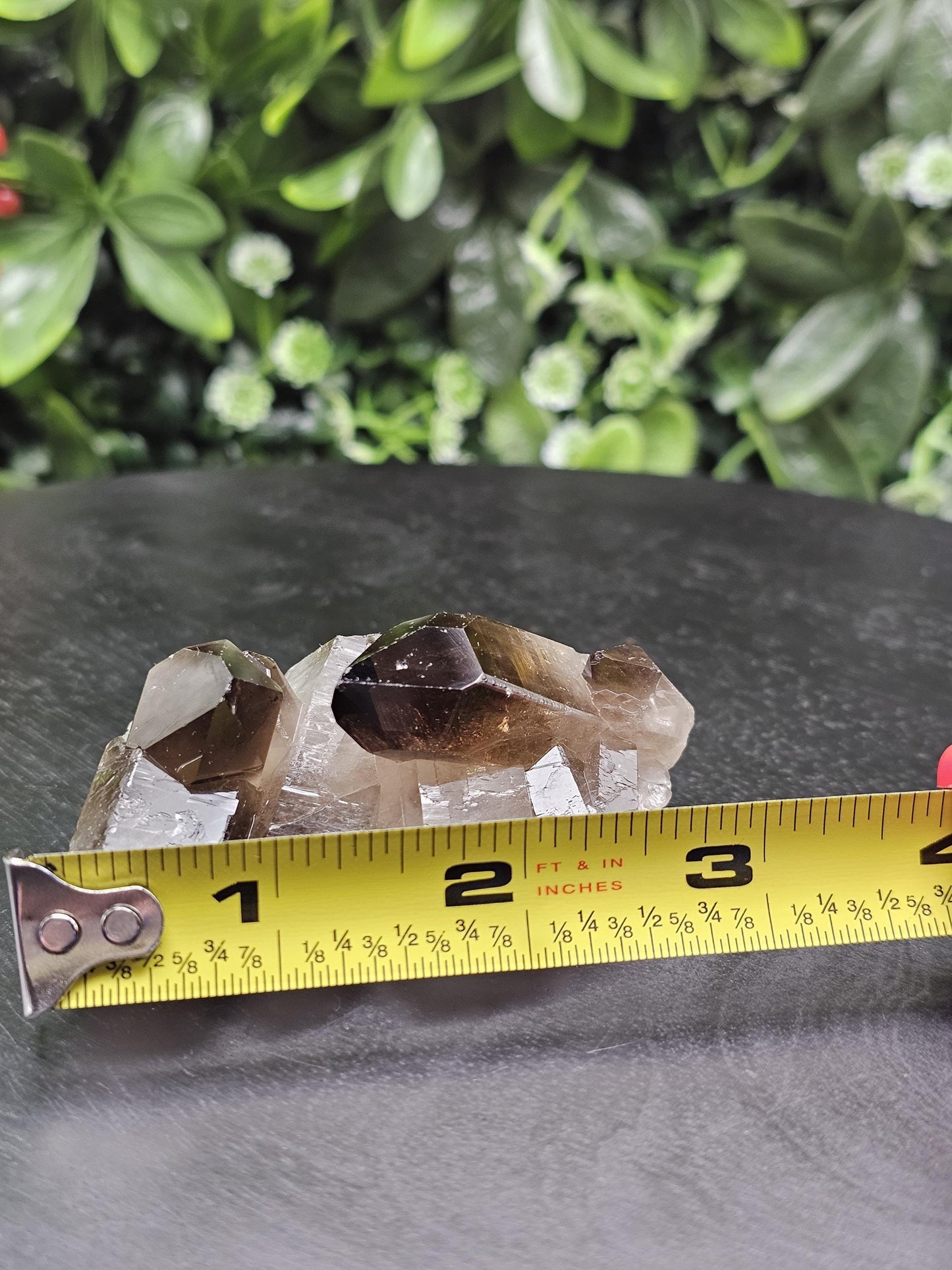 Dark Smoky Quartz Crystal Cluster