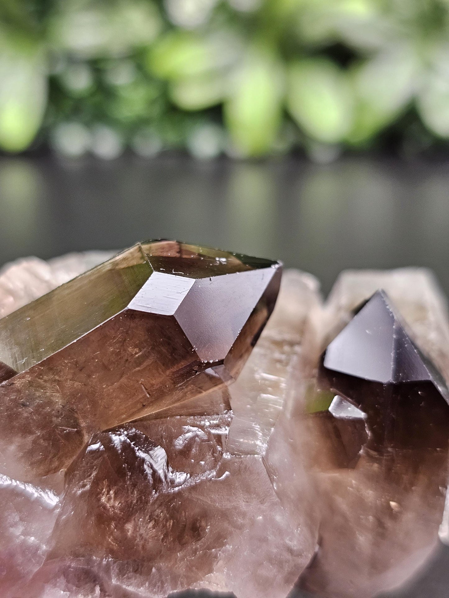 Dark Smoky Quartz Crystal Cluster