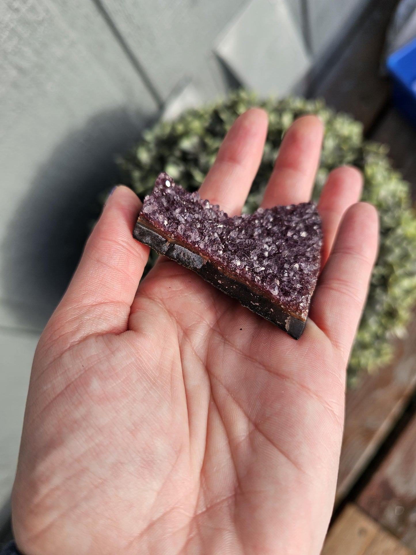Rainbow Uruguay Amethyst Heart Cluster