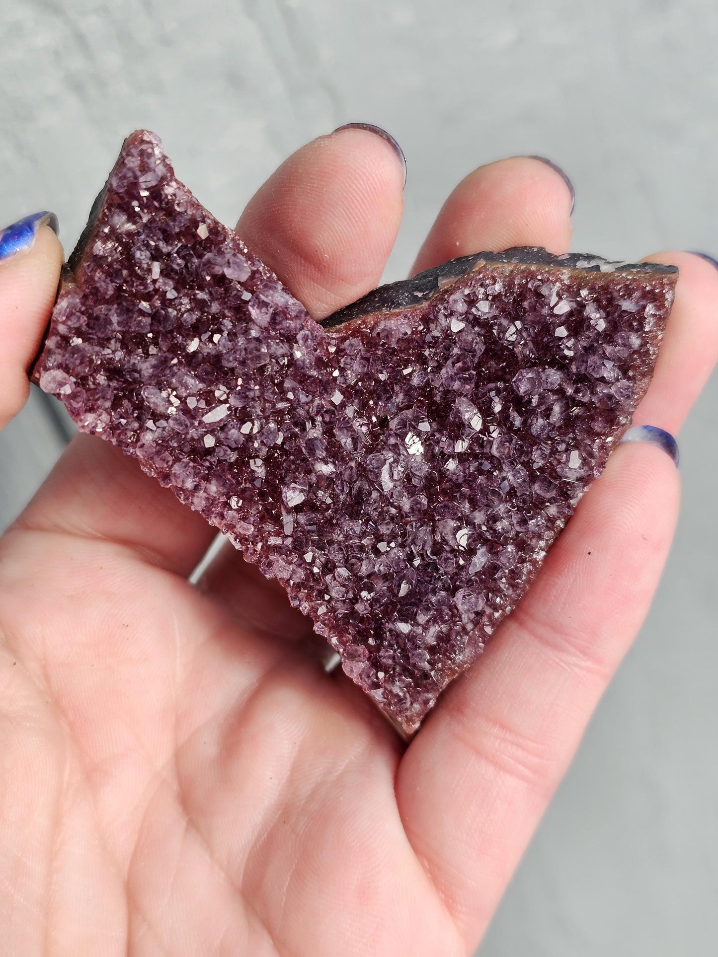 Rainbow Uruguay Amethyst Heart Cluster