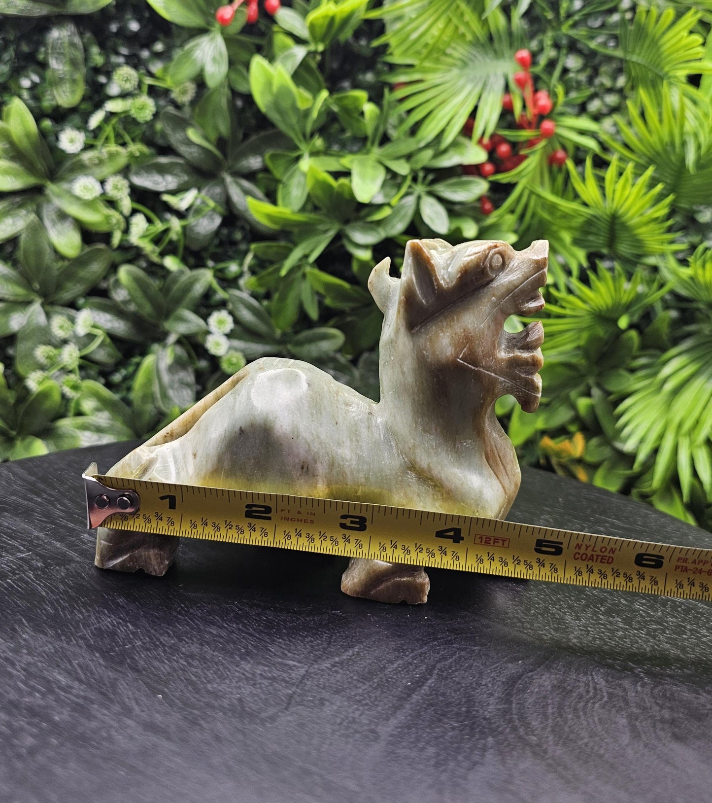 Fierce Chinese Jade Tiger Carving Large Size