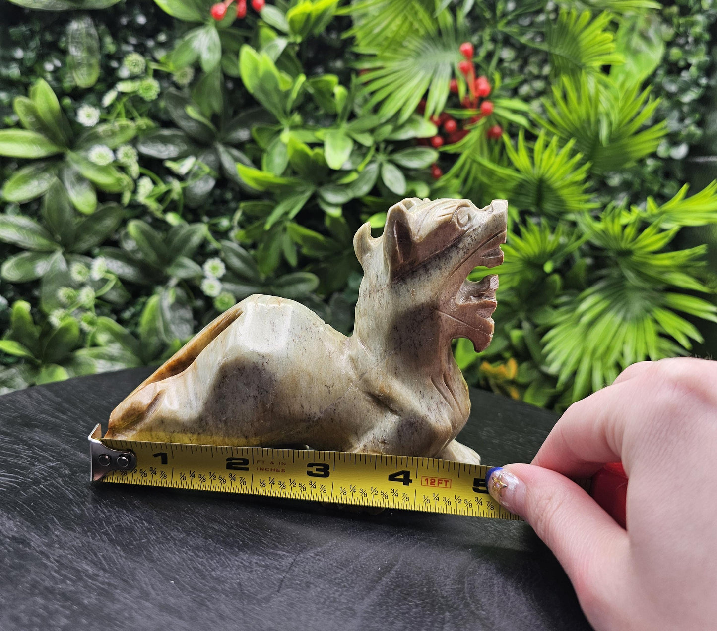 Fierce Chinese Jade Tiger Carving Large Size
