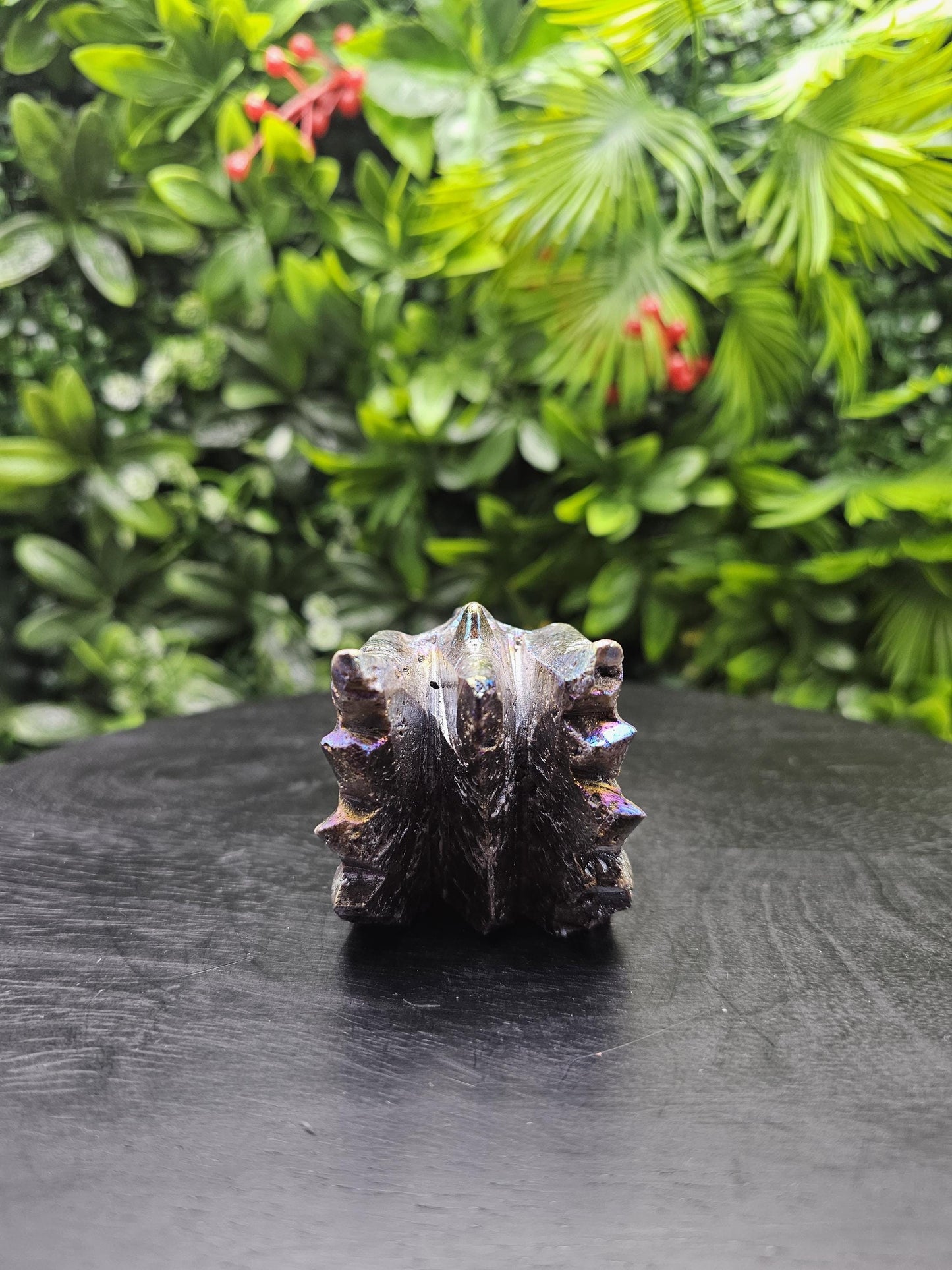 Aura Sphalerite Dragon Head Crystal Carving