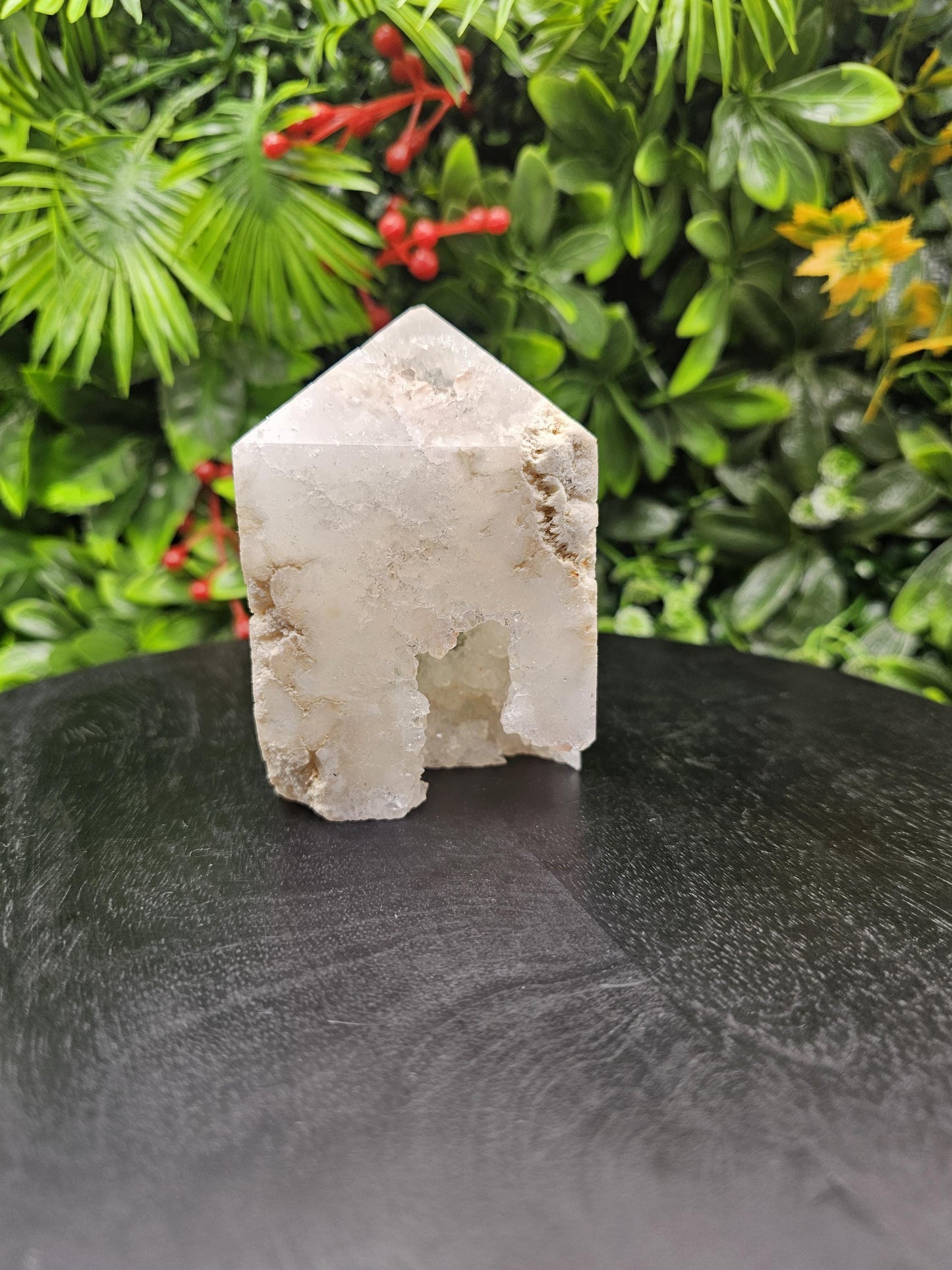 Sugar Snow Quartz Large Druzy Tower
