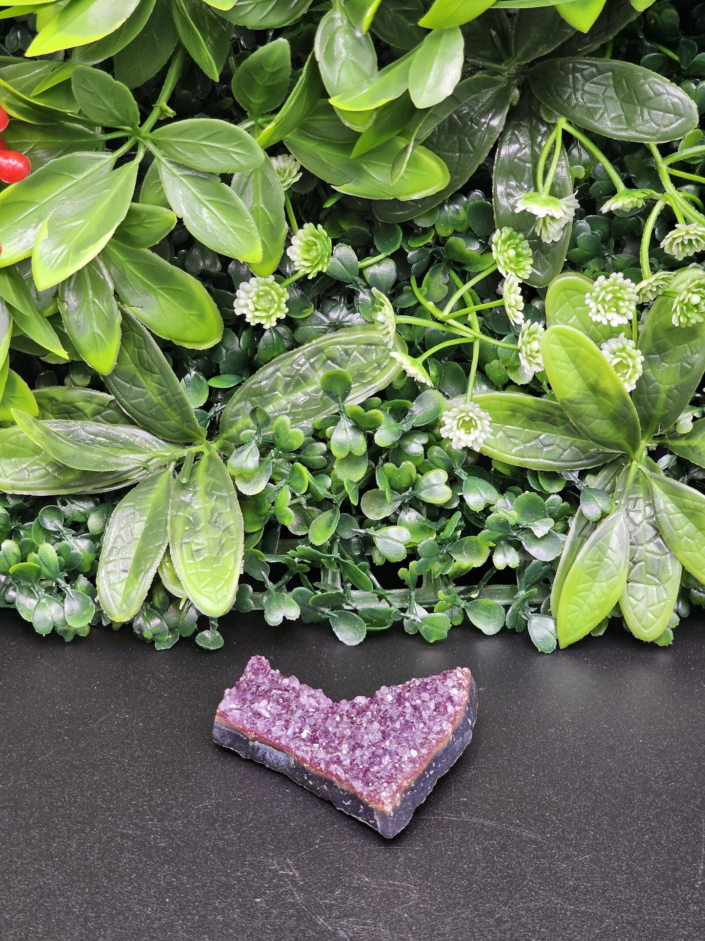 Rainbow Uruguay Amethyst Heart Cluster