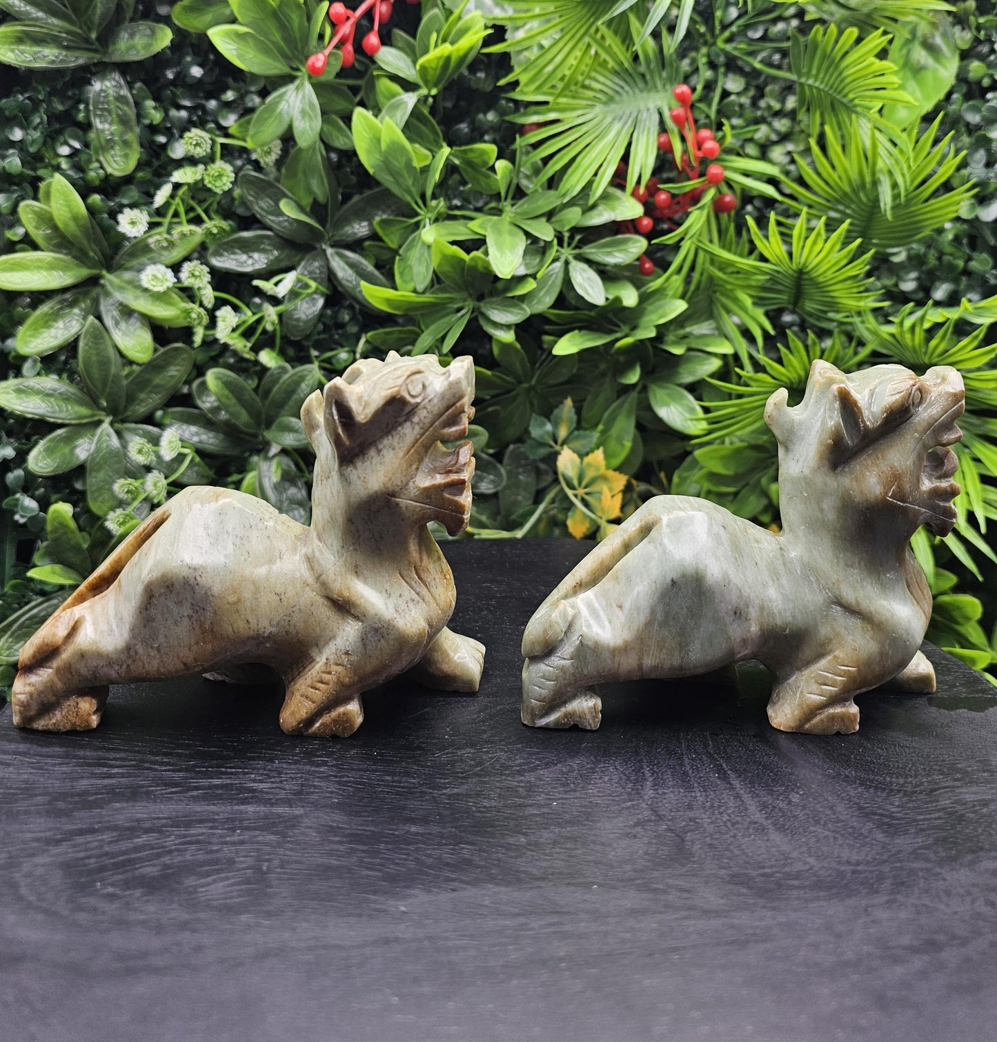 Fierce Chinese Jade Tiger Carving Large Size