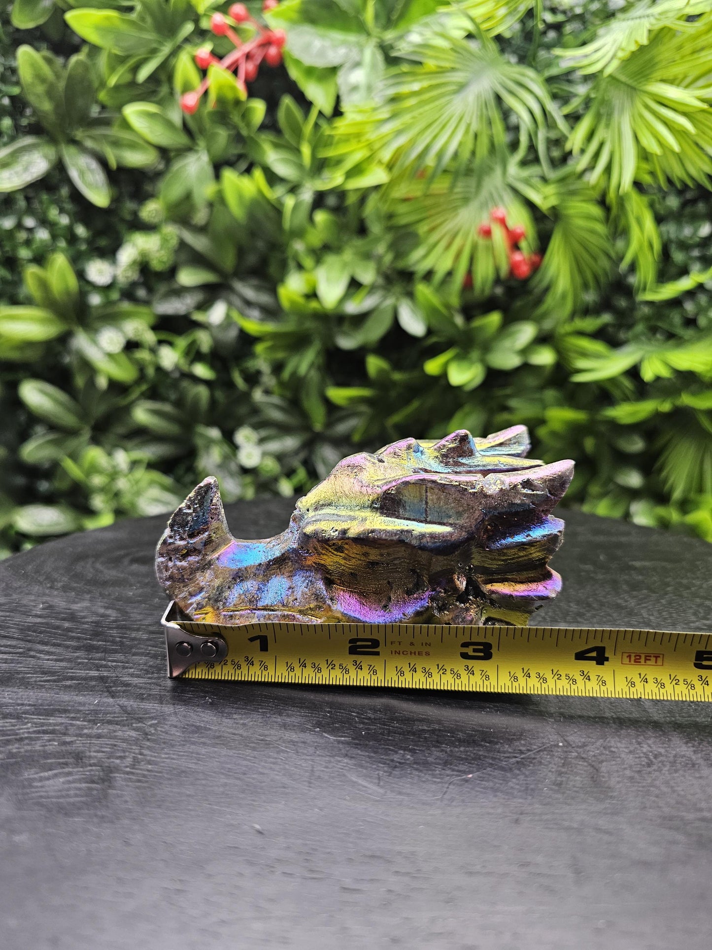 Aura Sphalerite Dragon Head Crystal Carving