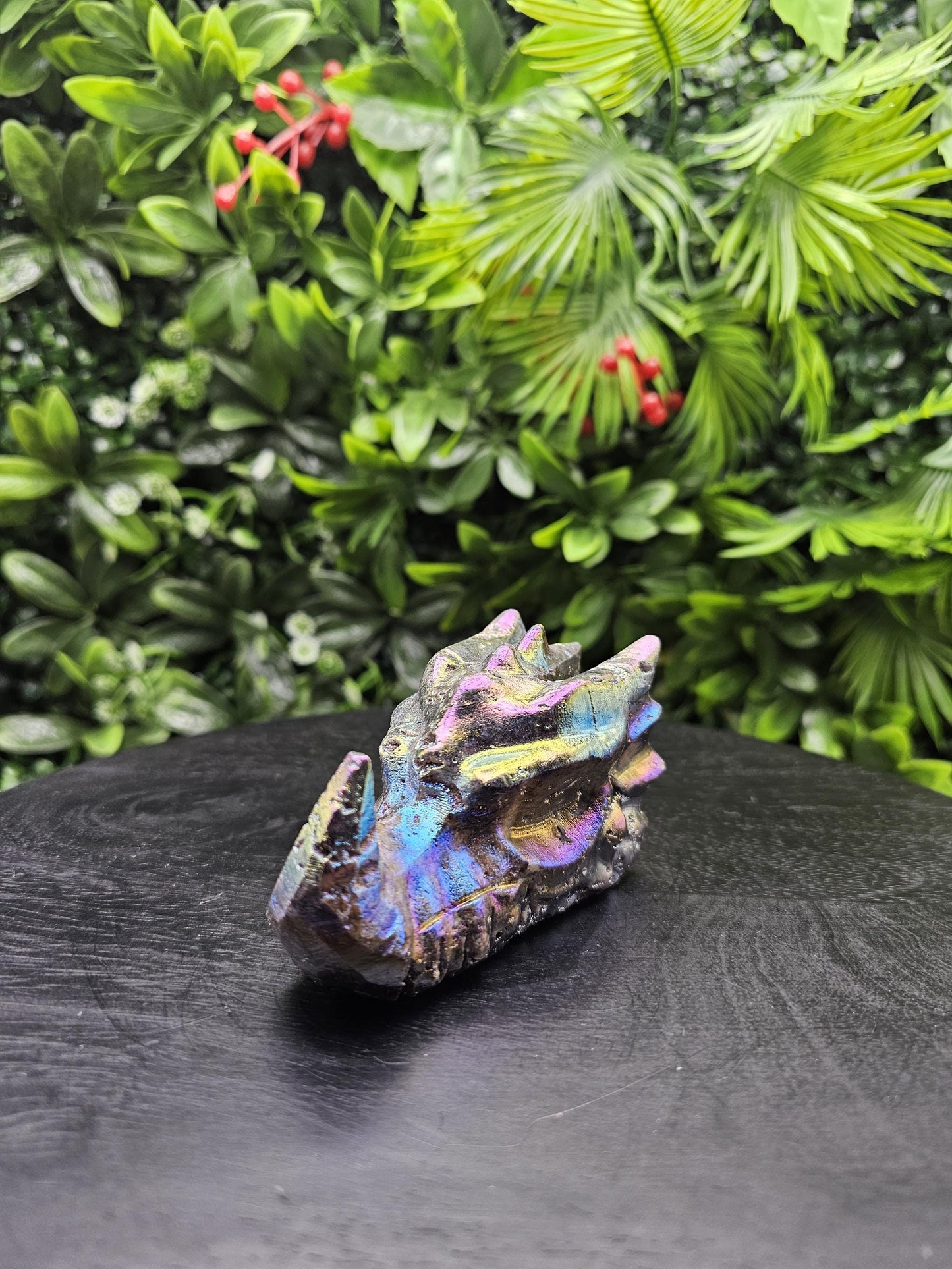 Aura Sphalerite Dragon Head Crystal Carving