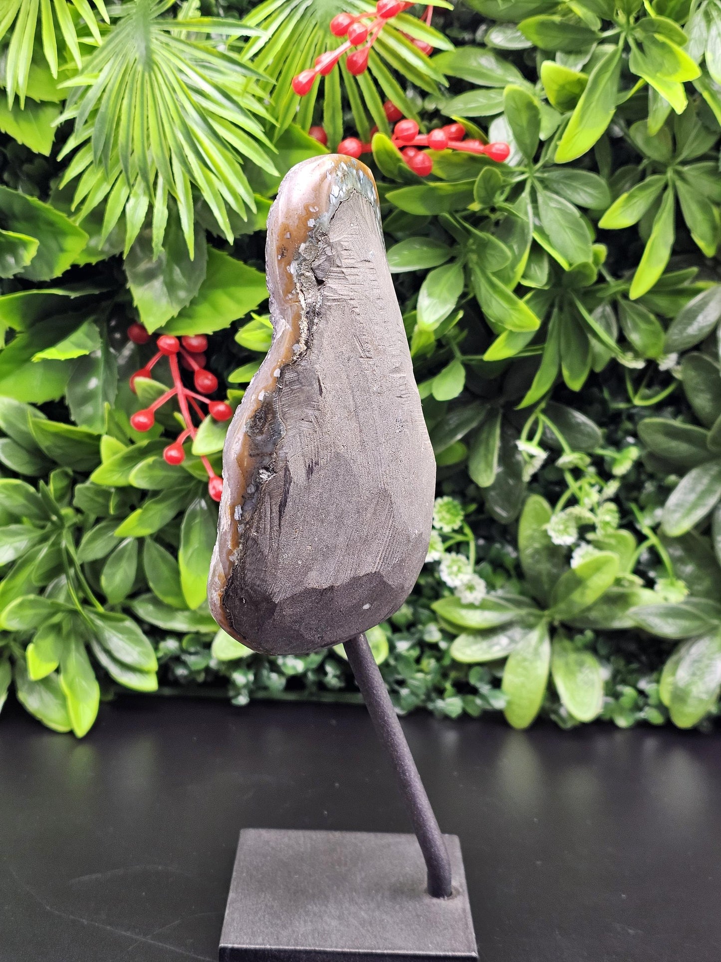 Brazil Amethyst Statement Piece on Metal Stand