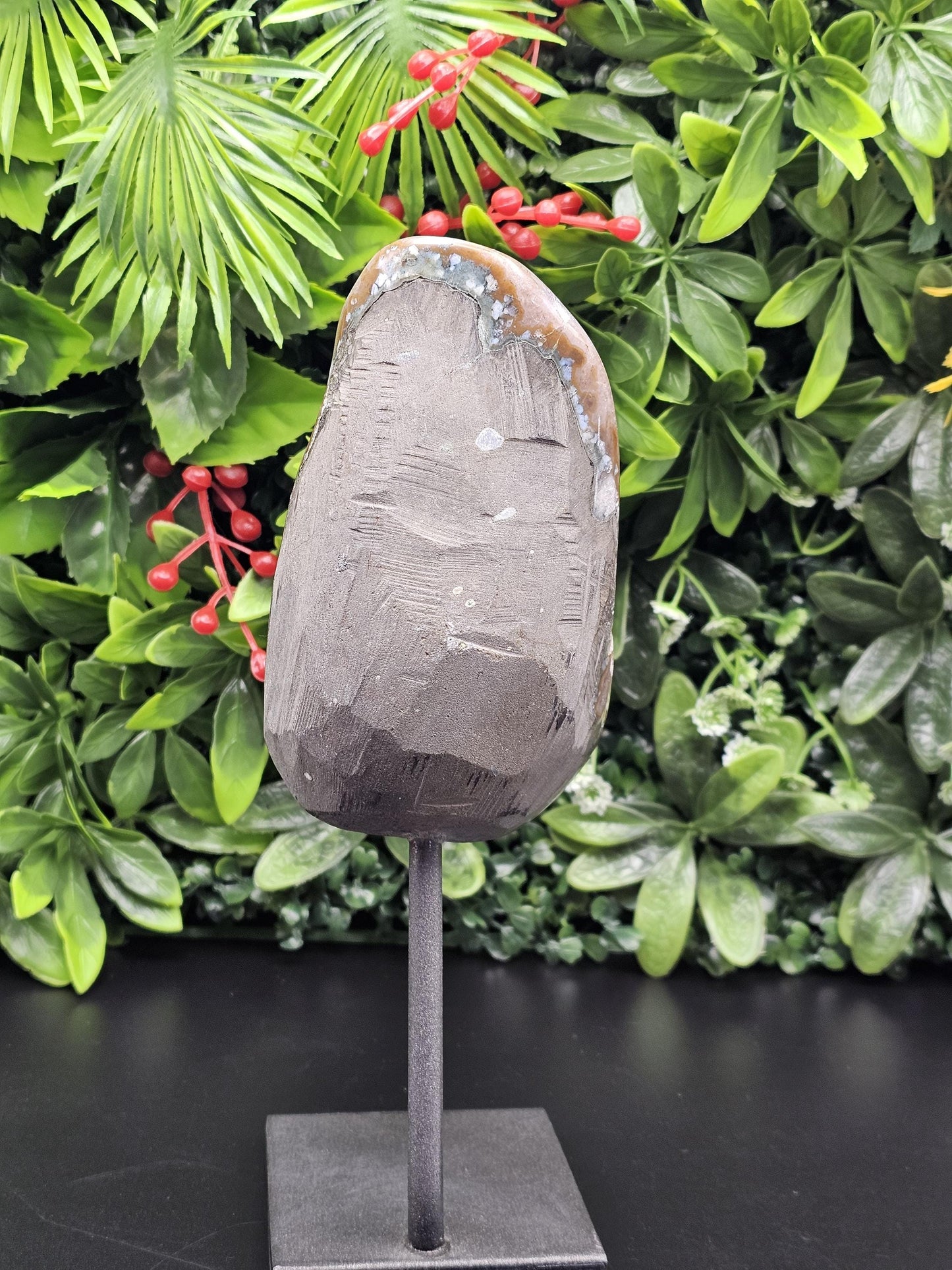Brazil Amethyst Statement Piece on Metal Stand