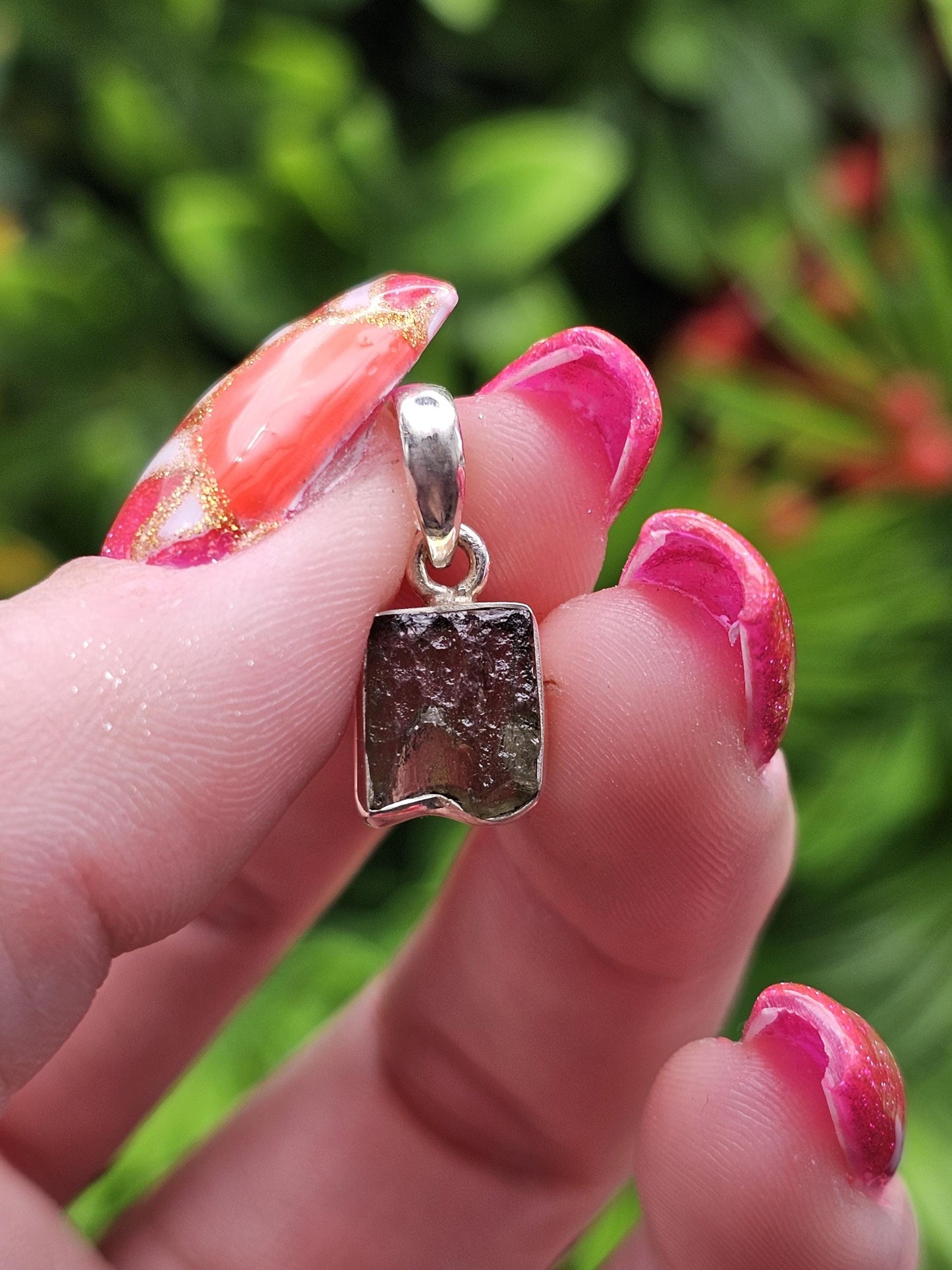 Sterling Silver Moldavite Pendant