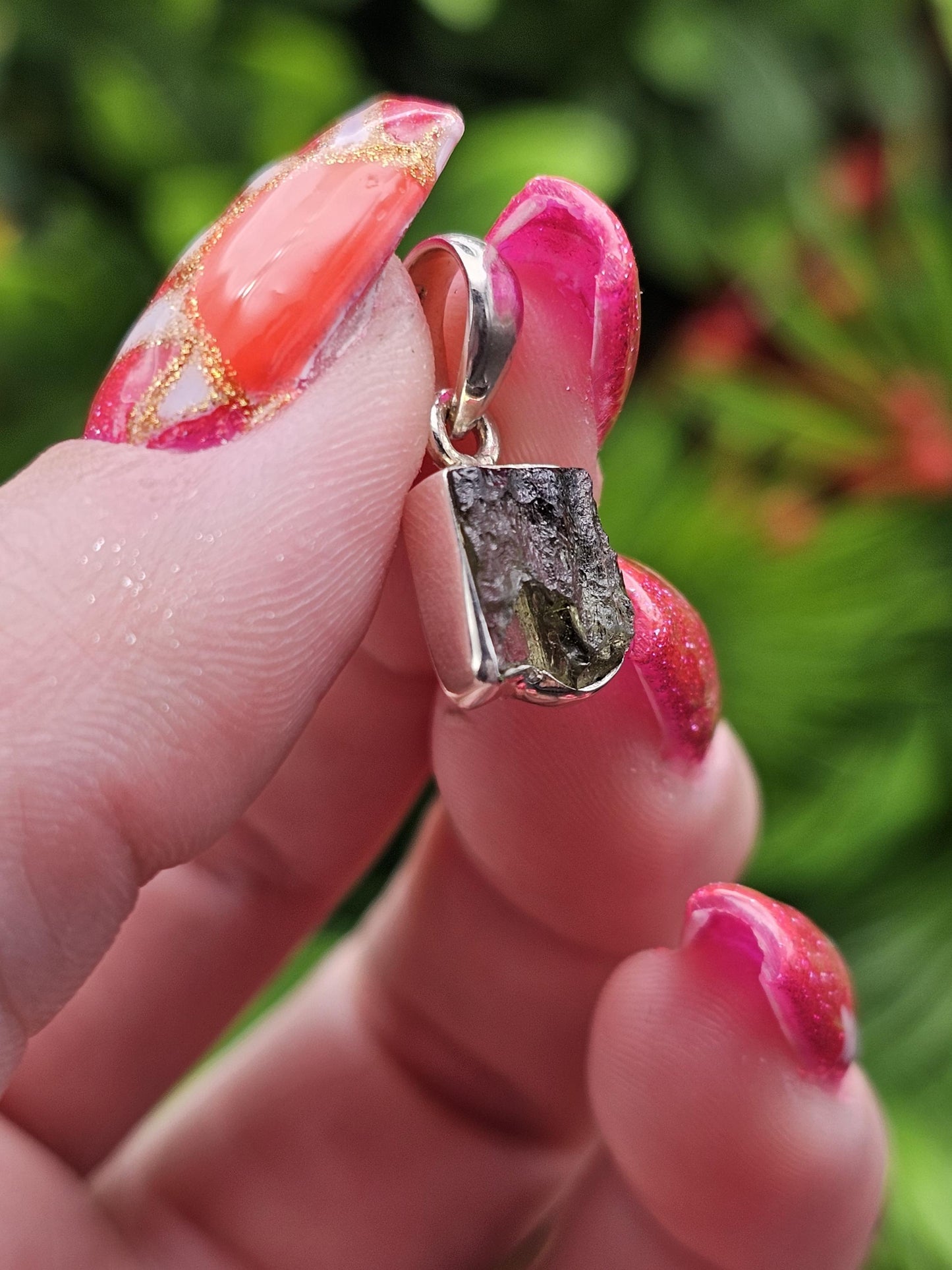 Sterling Silver Moldavite Pendant