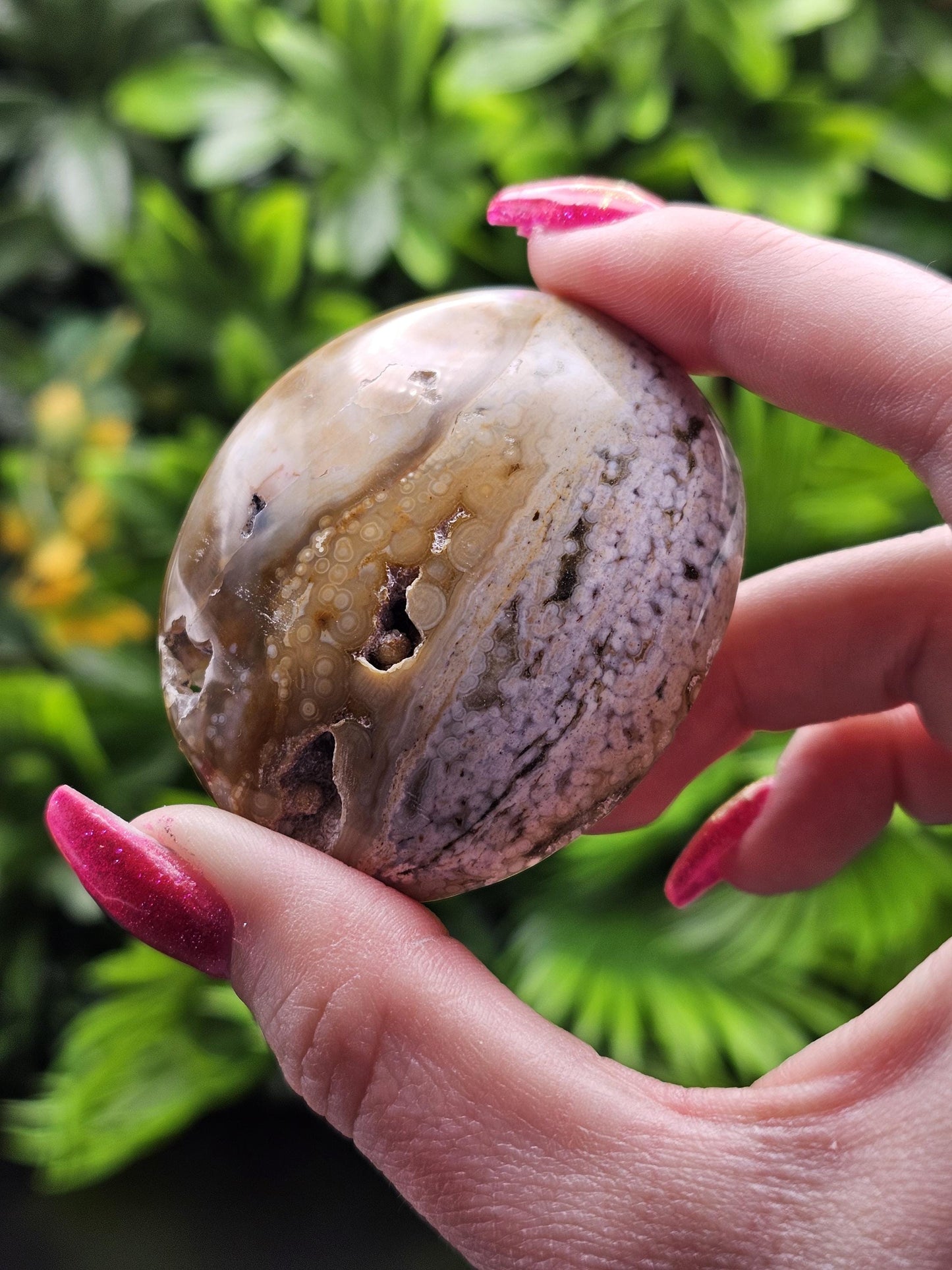 Ocean Jasper Large Palm Stone