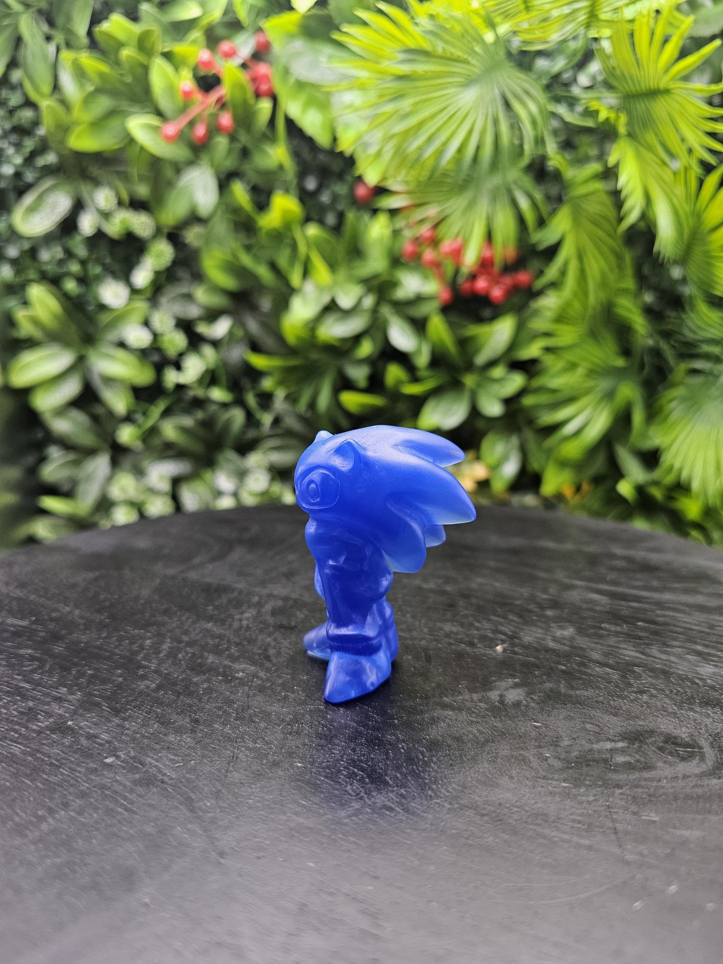 Blue Opalite Sonic the Hedgehog Crystal Carving
