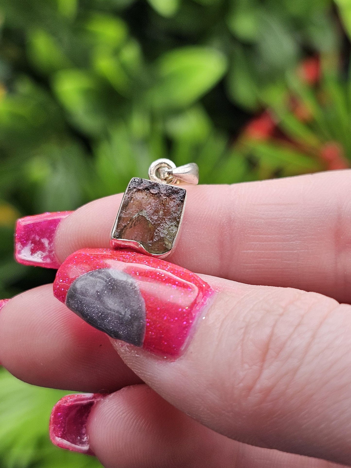Sterling Silver Moldavite Pendant