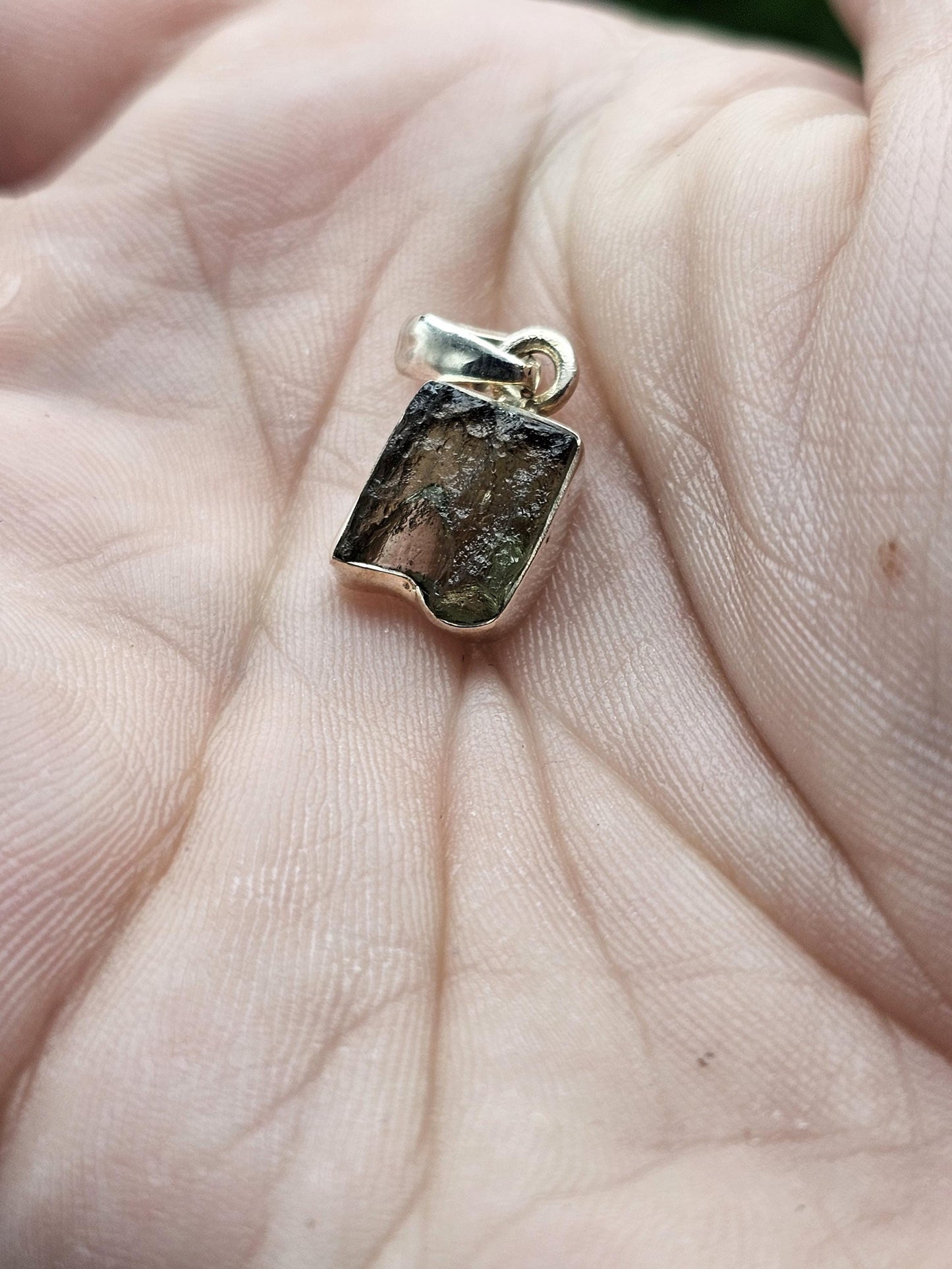 Sterling Silver Moldavite Pendant