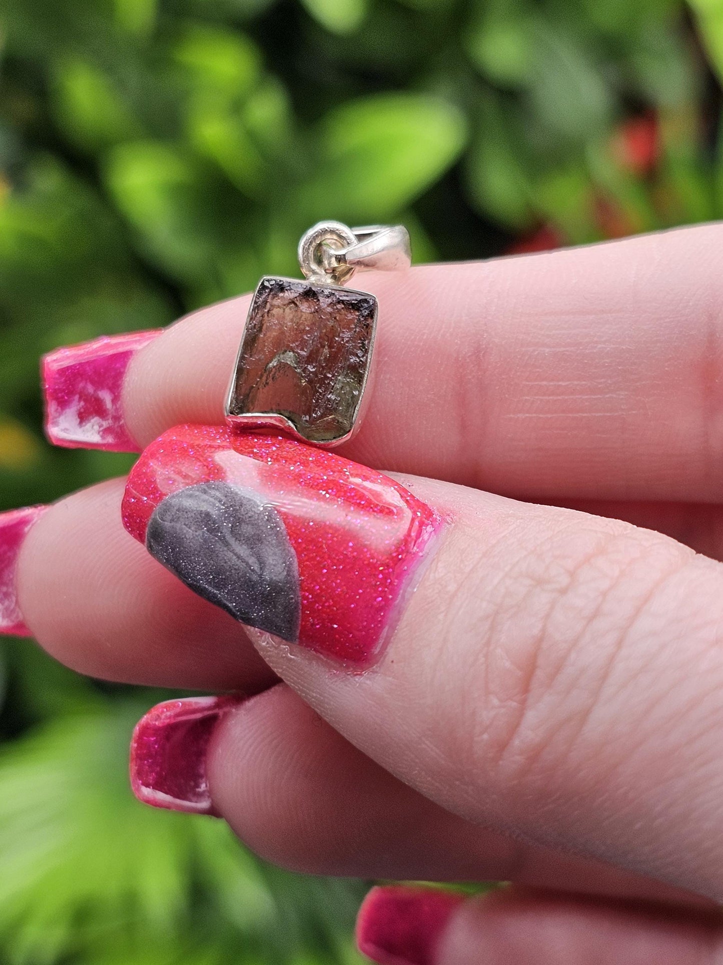 Sterling Silver Moldavite Pendant