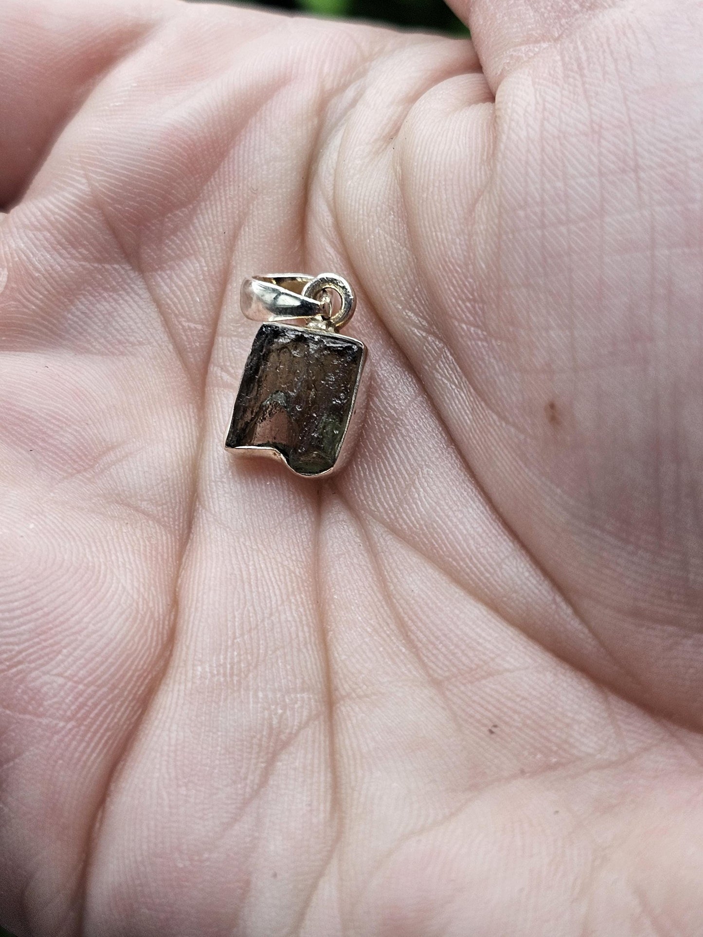 Sterling Silver Moldavite Pendant