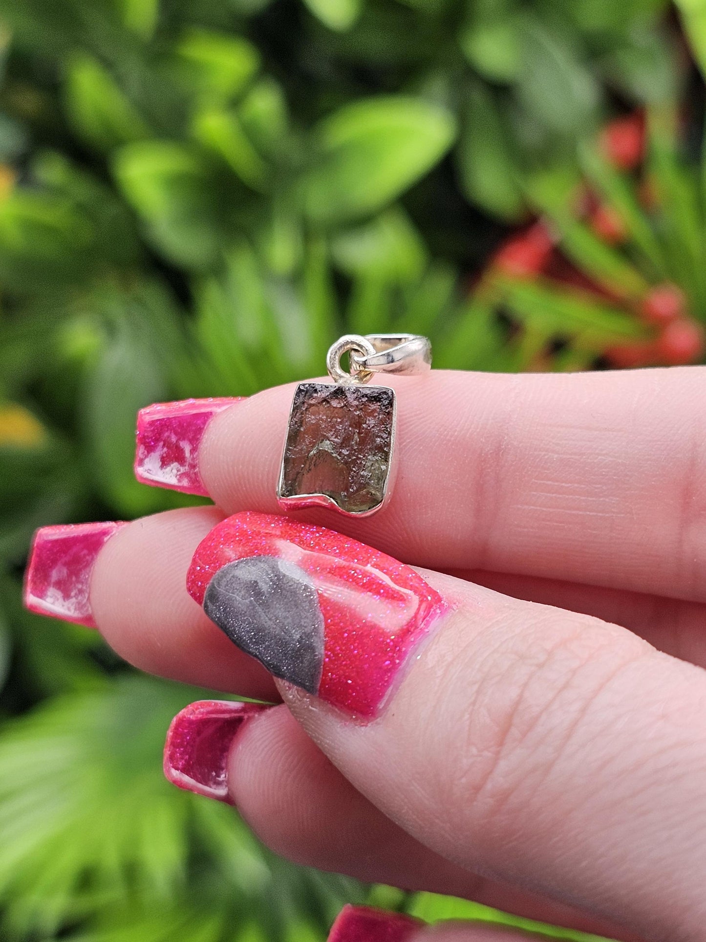 Sterling Silver Moldavite Pendant