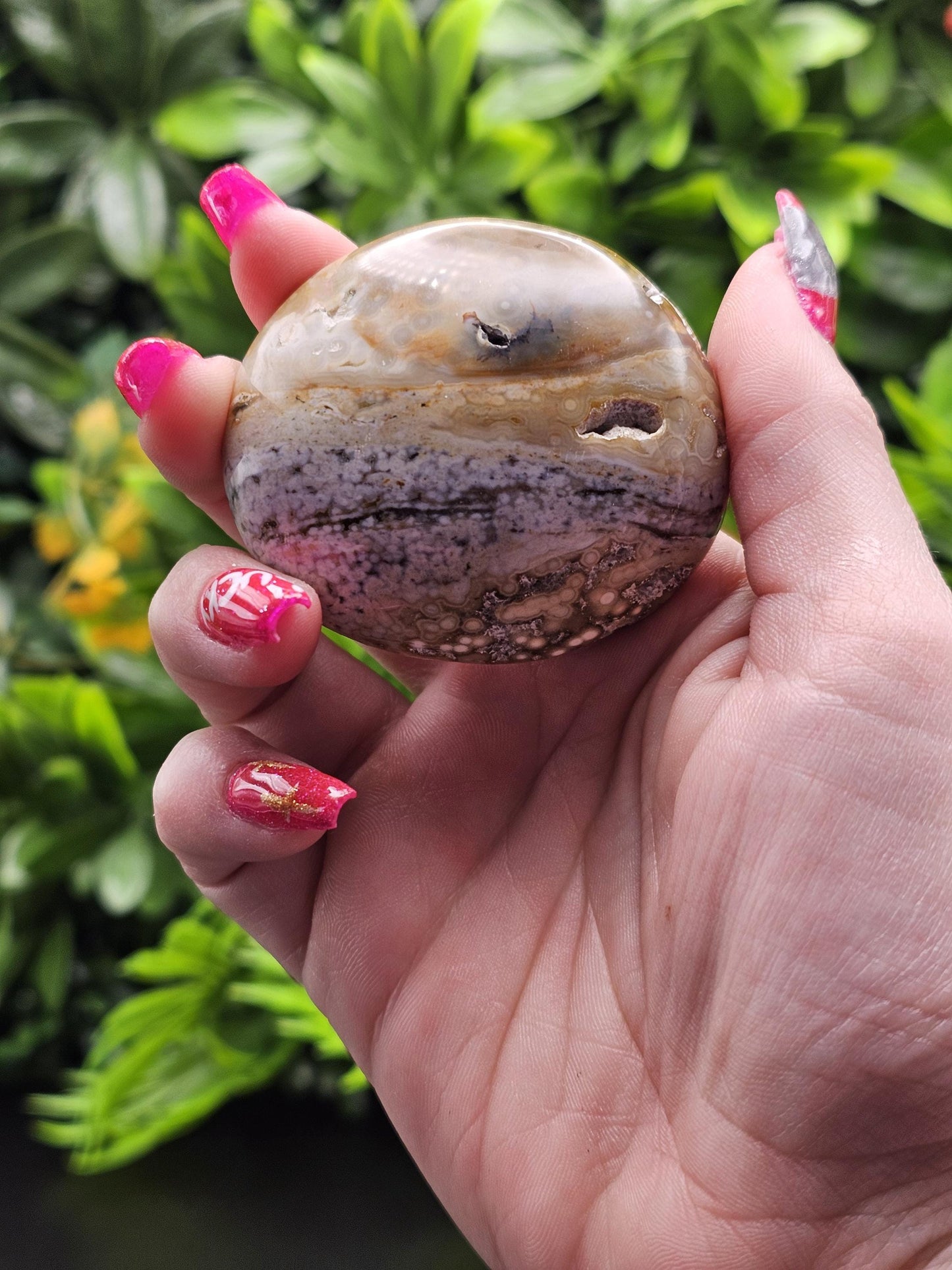 Ocean Jasper Large Palm Stone