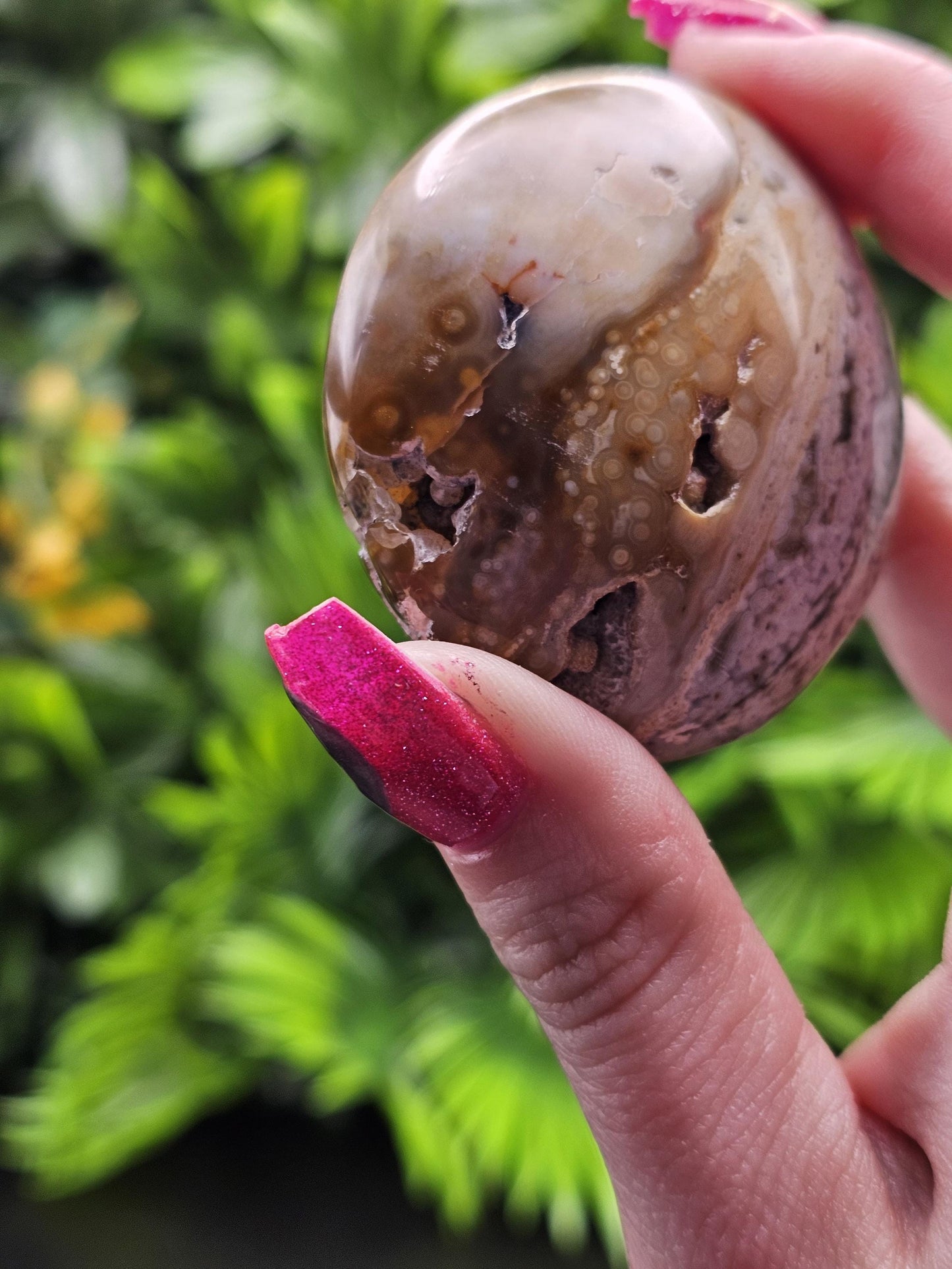 Ocean Jasper Large Palm Stone