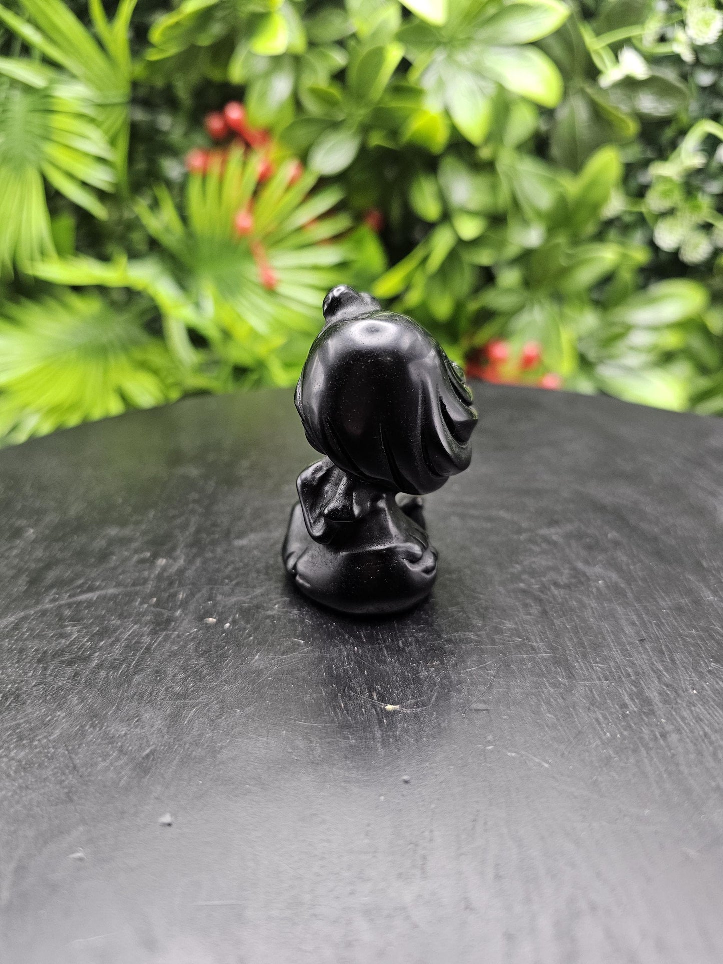 Mesmerizing Obsidian Mermaid Crystal Carving