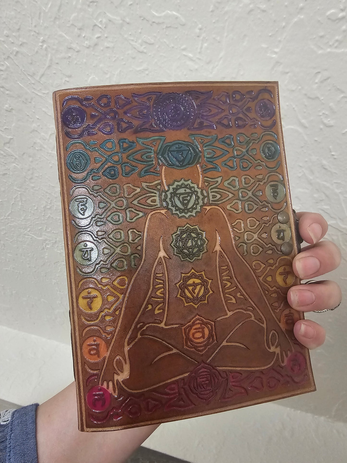 7 Chakra Leather Journal