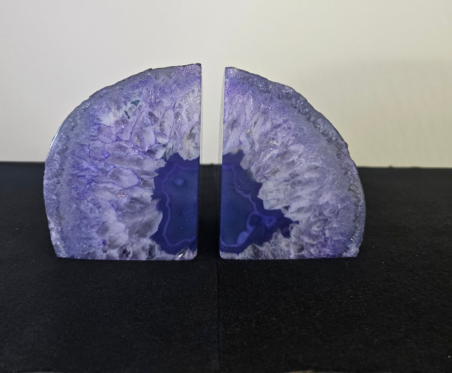 Agate polished bookends