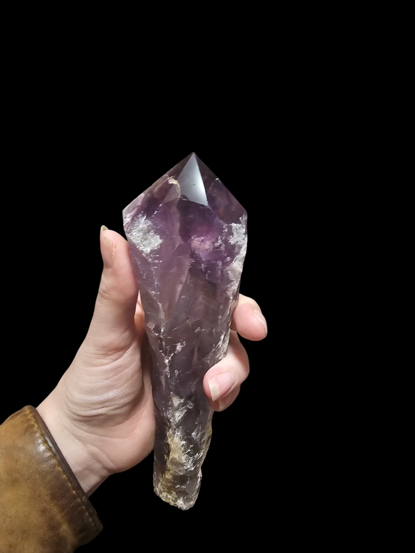 Giant amethyst dragon tooth