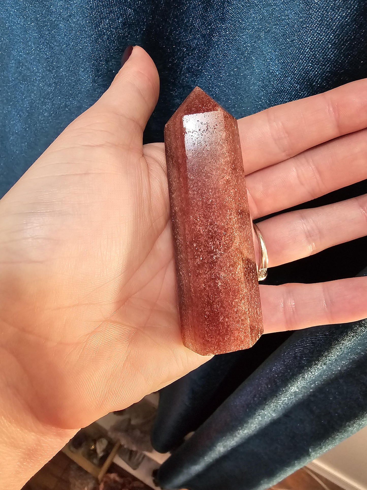 Strawberry Quartz Crystal Tower