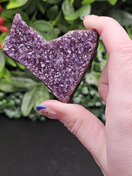 Rainbow Uruguay Amethyst Heart Cluster