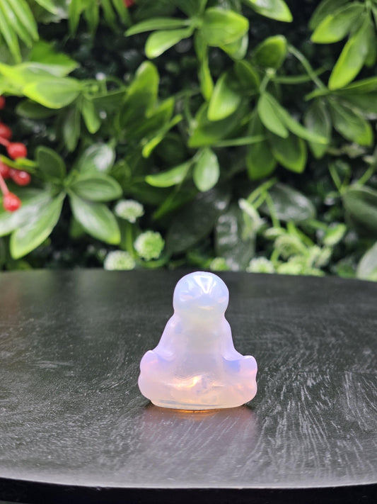 Opalite Meditation Bunny Mini Carving