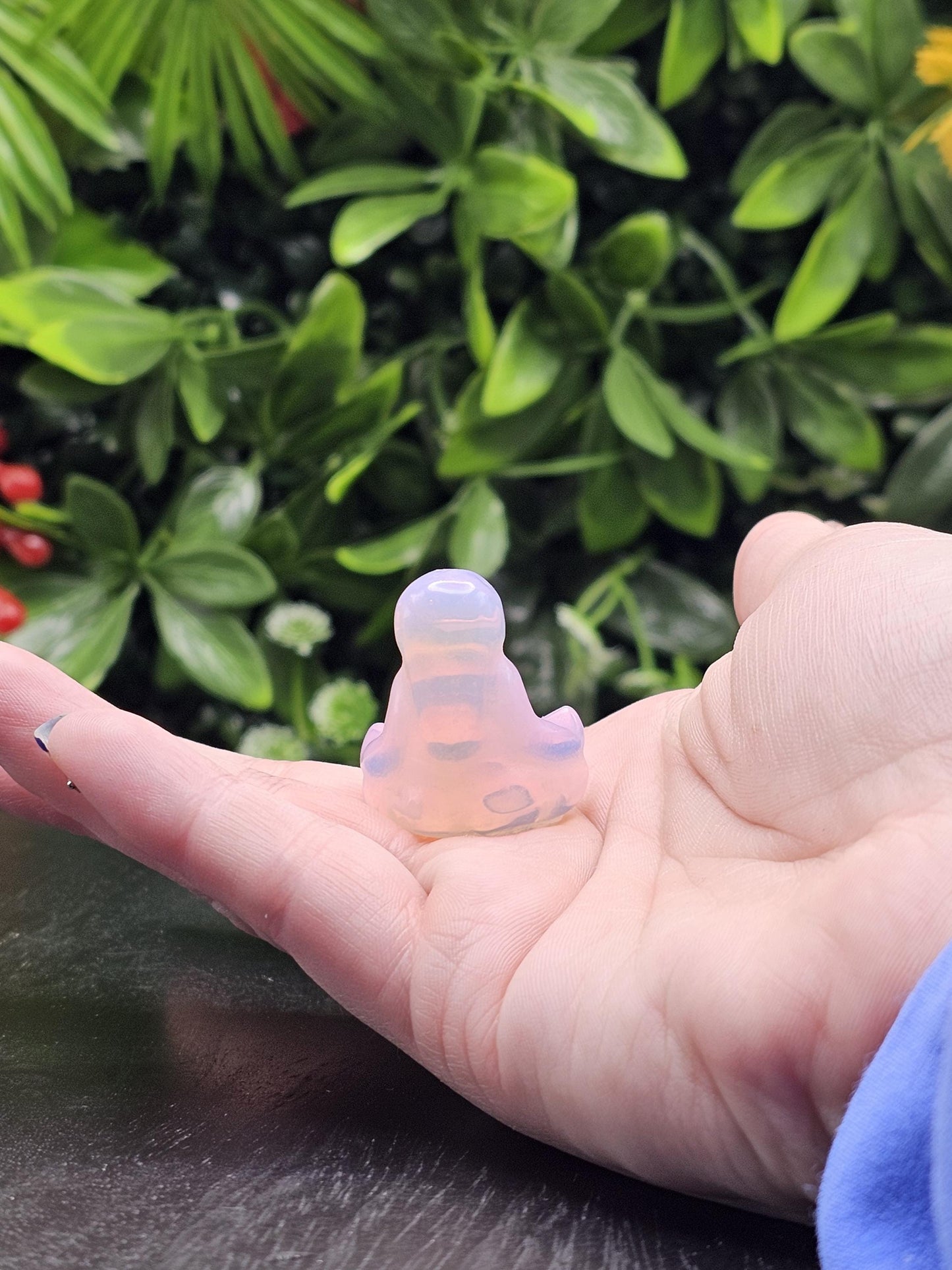 Opalite Meditation Bunny Mini Carving