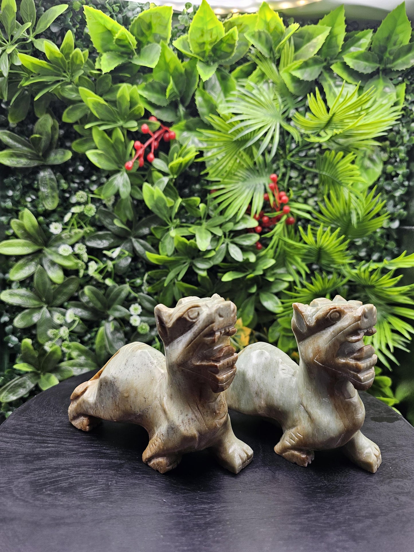 Fierce Chinese Jade Tiger Carving Large Size