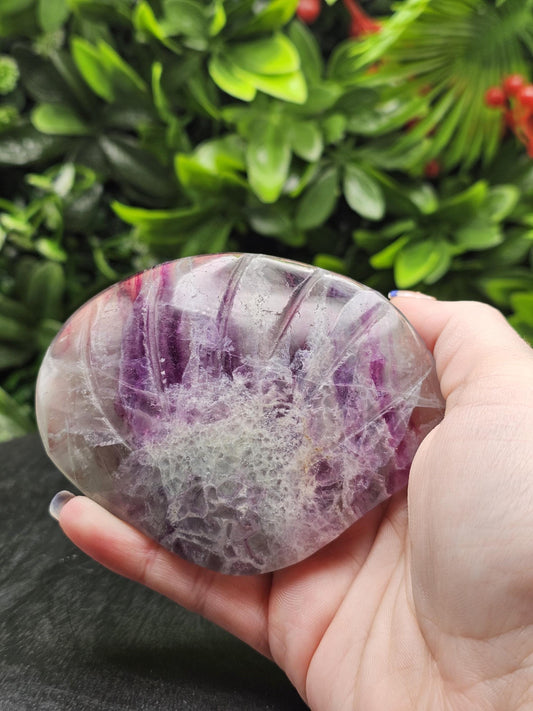 Snowflake Fluorite Sea Shell Carving