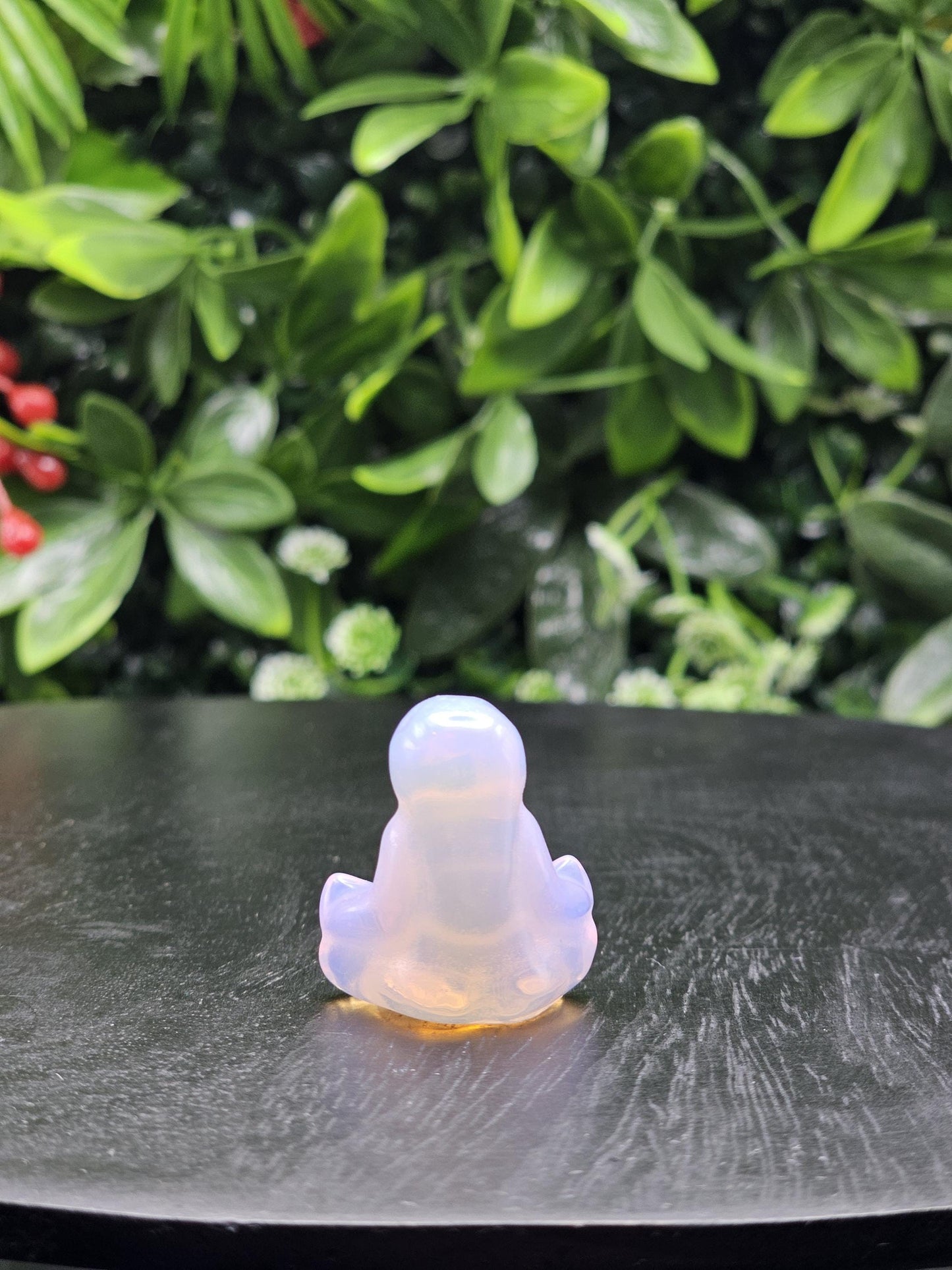 Opalite Meditation Bunny Mini Carving