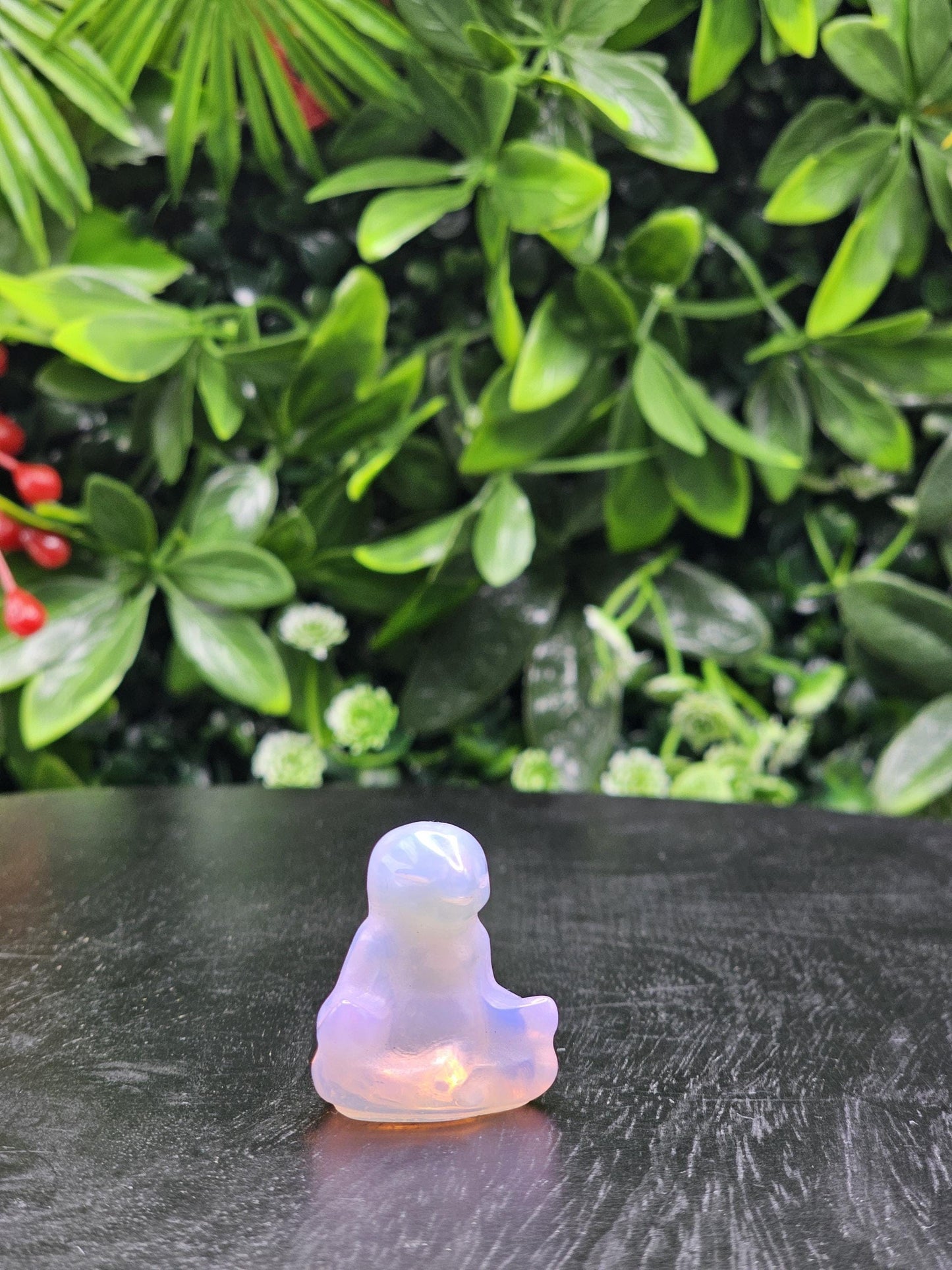 Opalite Meditation Bunny Mini Carving