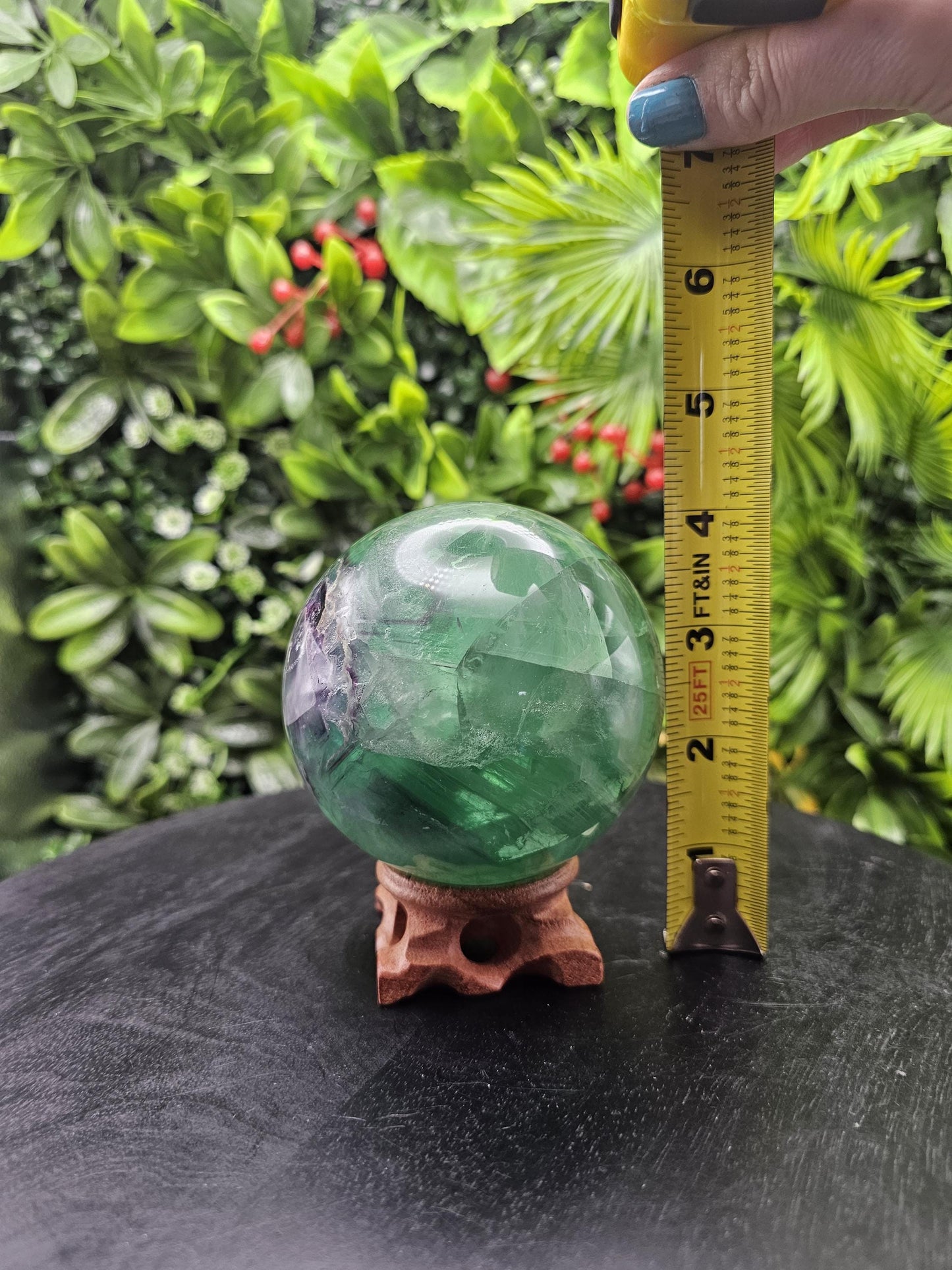 Huge Rainbow Fluorite Crystal Sphere/ Lots of Rainbow inclusions
