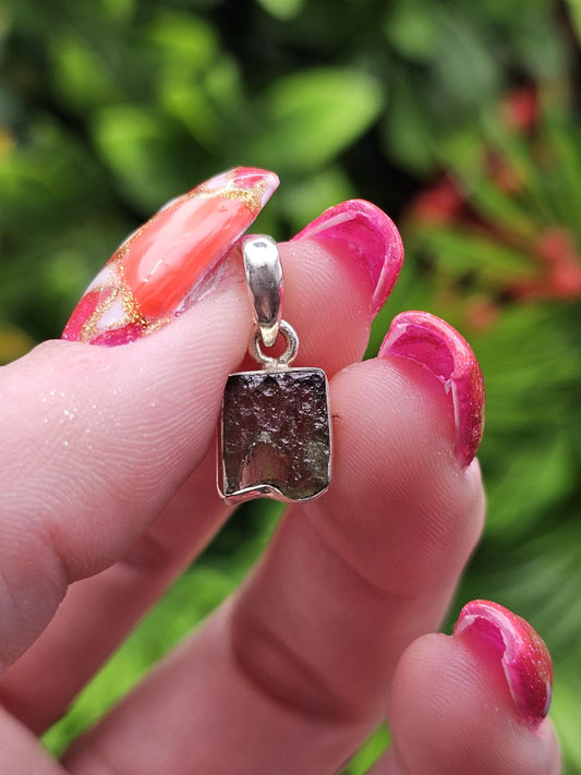 Sterling Silver Moldavite Pendant