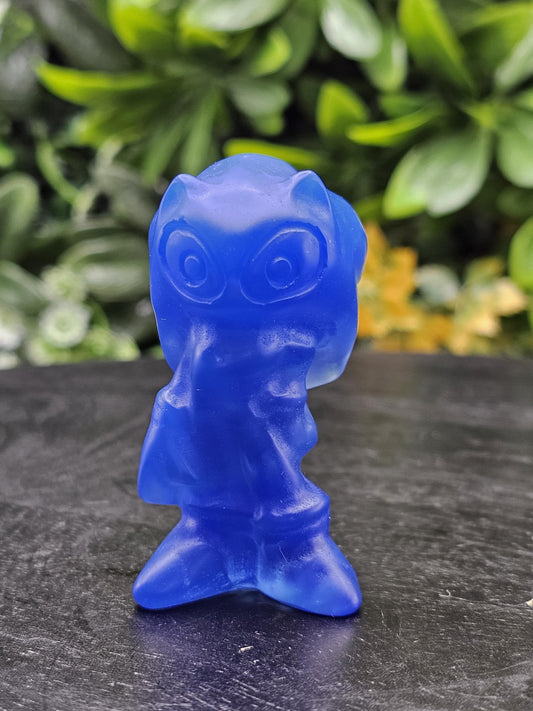 Blue Opalite Sonic the Hedgehog Crystal Carving
