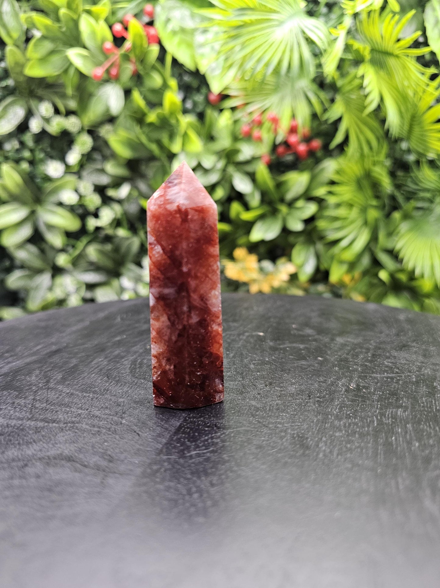 Fire Quartz Crystal Tower