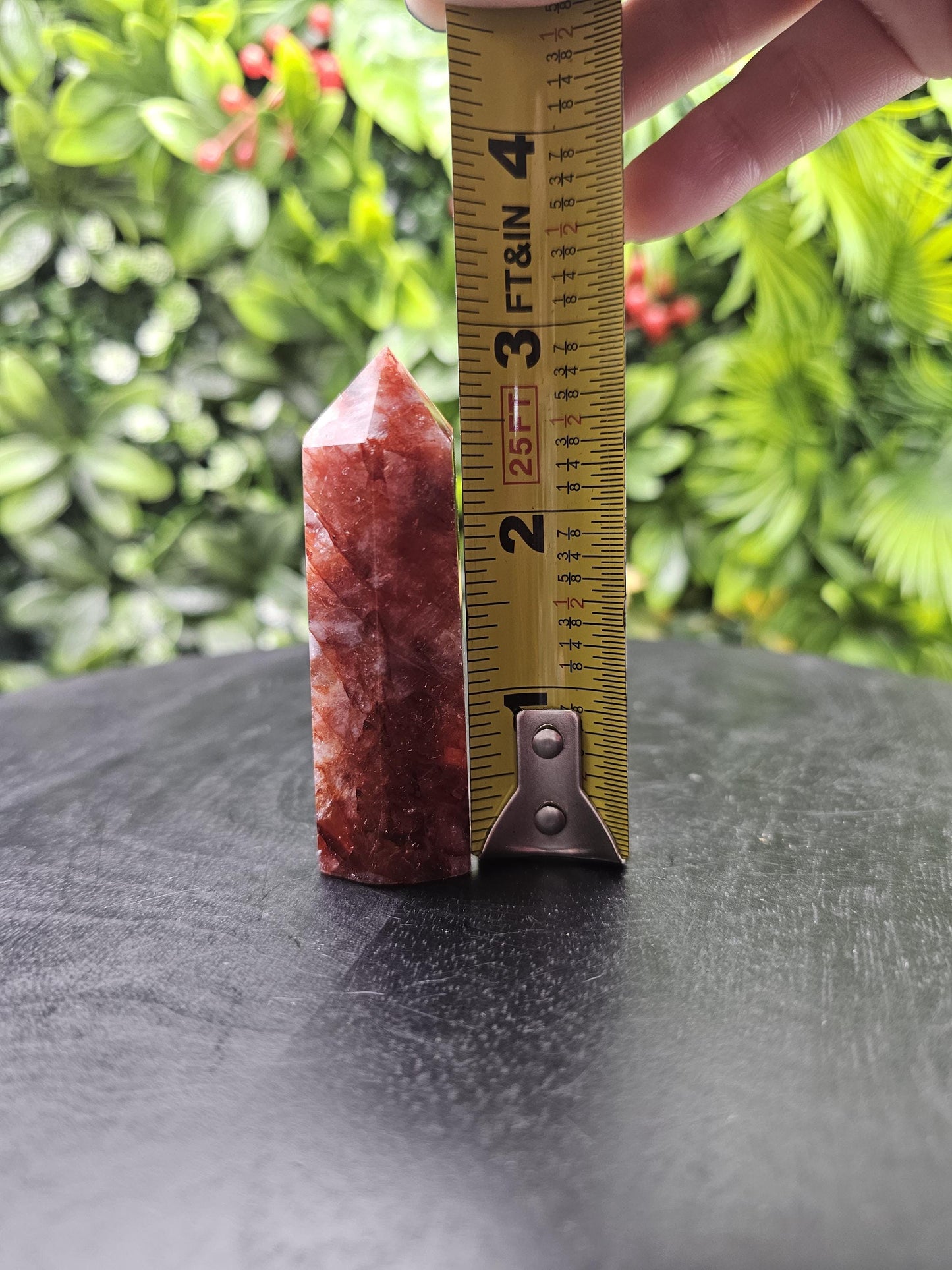 Fire Quartz Crystal Tower