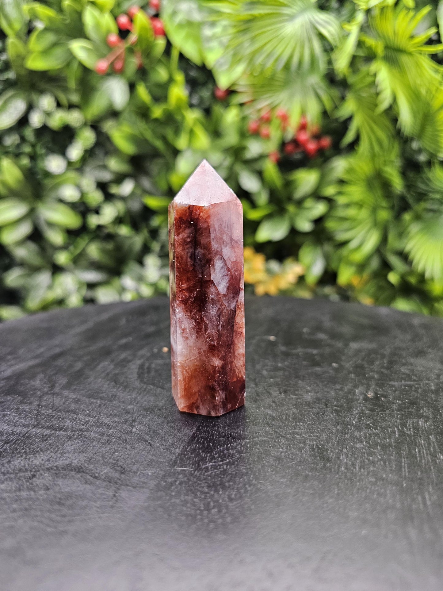Fire Quartz Crystal Tower