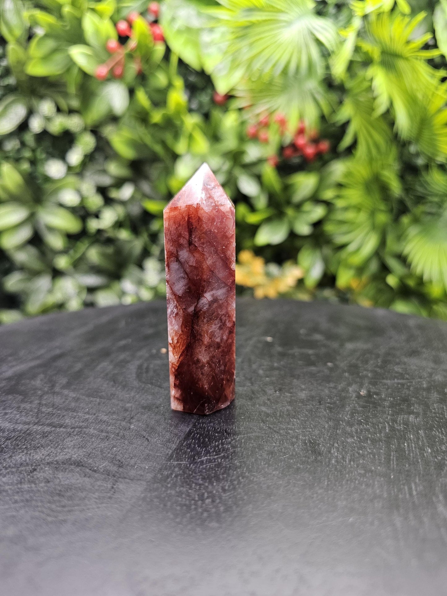 Fire Quartz Crystal Tower