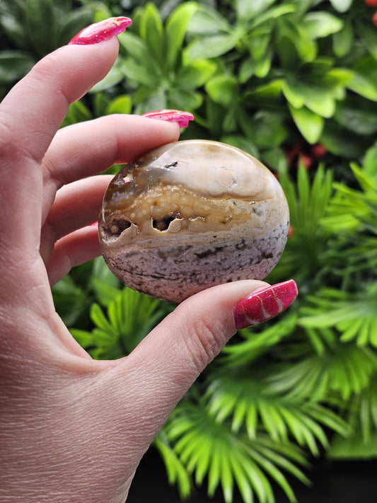 Ocean Jasper Large Palm Stone